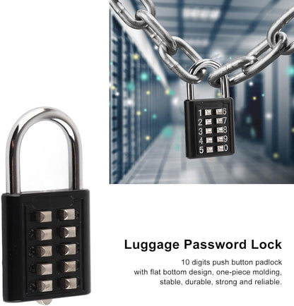Padlock di Sicurezza a 10 Cifre per Armadietti per Palestra, Cassetta degli Attrezzi, Valigia con Progettazione di Password I-th