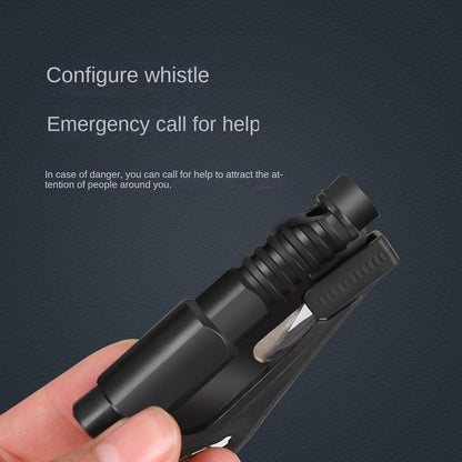 Mini Car Glass Window Safety Hammer Breaker and Emergency Whistle and Seat Belt Cutter 3 in 1 Escape Tool, 2 Pack