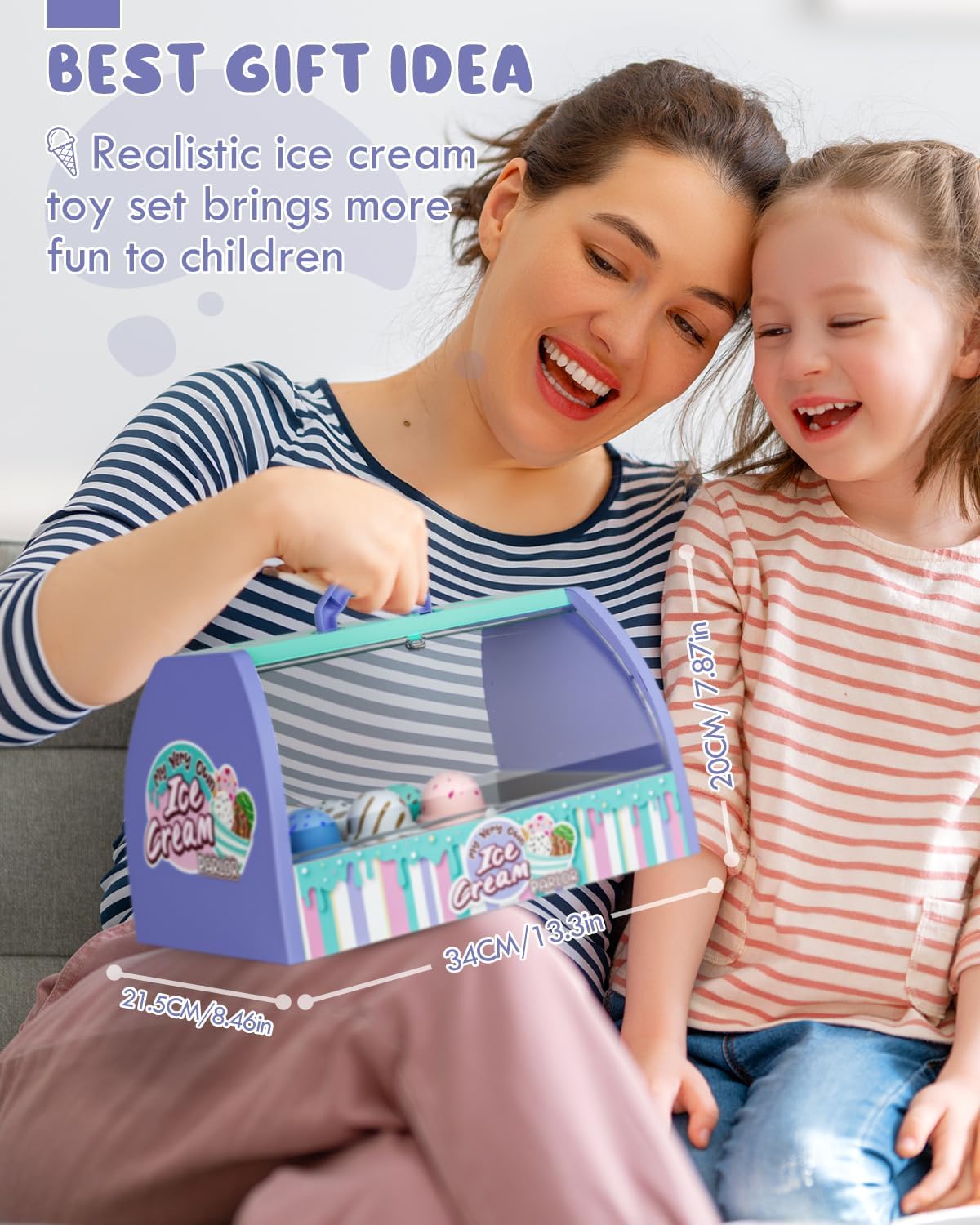 Lehoo Castle Play Food, 3 Year Old Girl Toys Pretend Play, Ice Cream Toy 3 Year Old Girl Gifts, Kids Toys for 3 Years