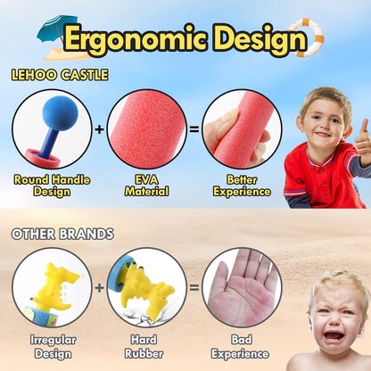 Water Gun, 16Pcs Foam Squirt Guns for Kids, 30 ft Range Pool Toy Water Squirter, Foam Water Gun Shooter for Summer Swimming Pool Beach