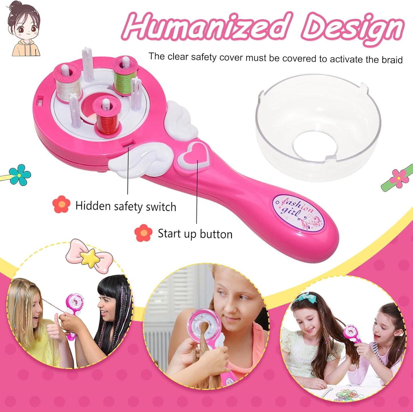 Magic Braids Set – Automatic Machine for Hair Braids and Accessories for Girls, Hair Braider and Braiding Machine, Ideal as a Gift for Girls!