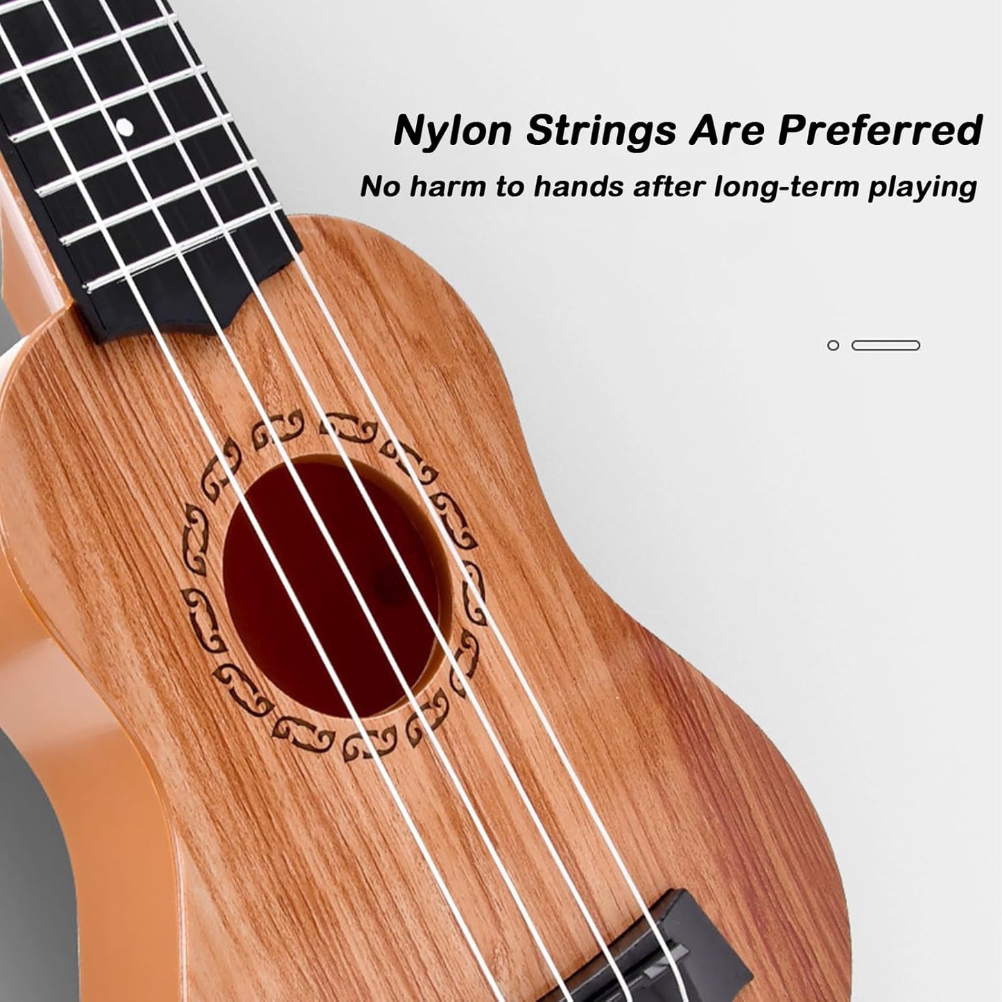 Guitar Toy for Children, Guitar for Children, Ukulele Children, Guitar Toy, for Children with 4 Adjustable Strings, Educational Learning Toys (Mogano 15 inch)