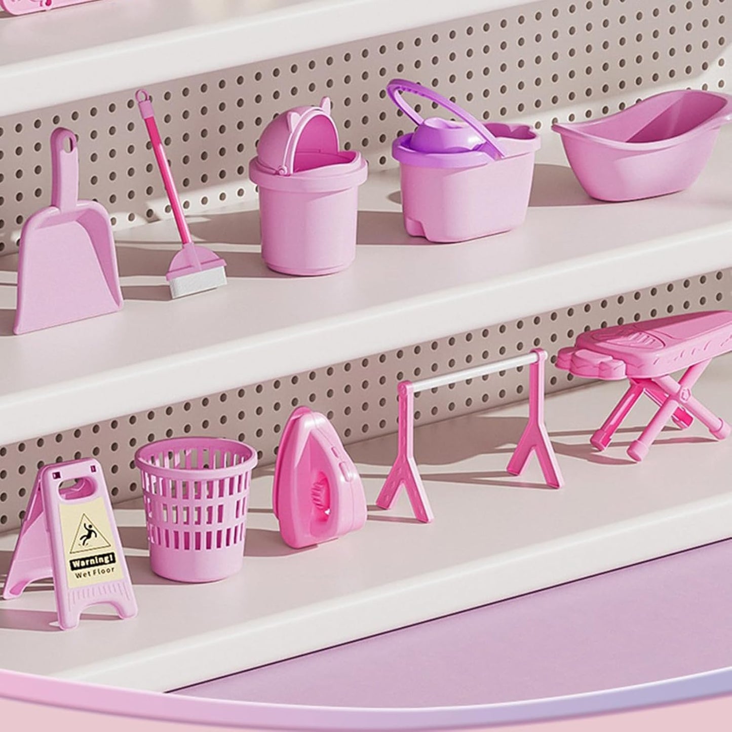 ccuzs Kids Washing Machine, Interactive Pretend Play Washer and Dryer, Miniature Educational Toy with Accessories for Girls and Boys, Material: ABS, 8.58x4.33x8.94in