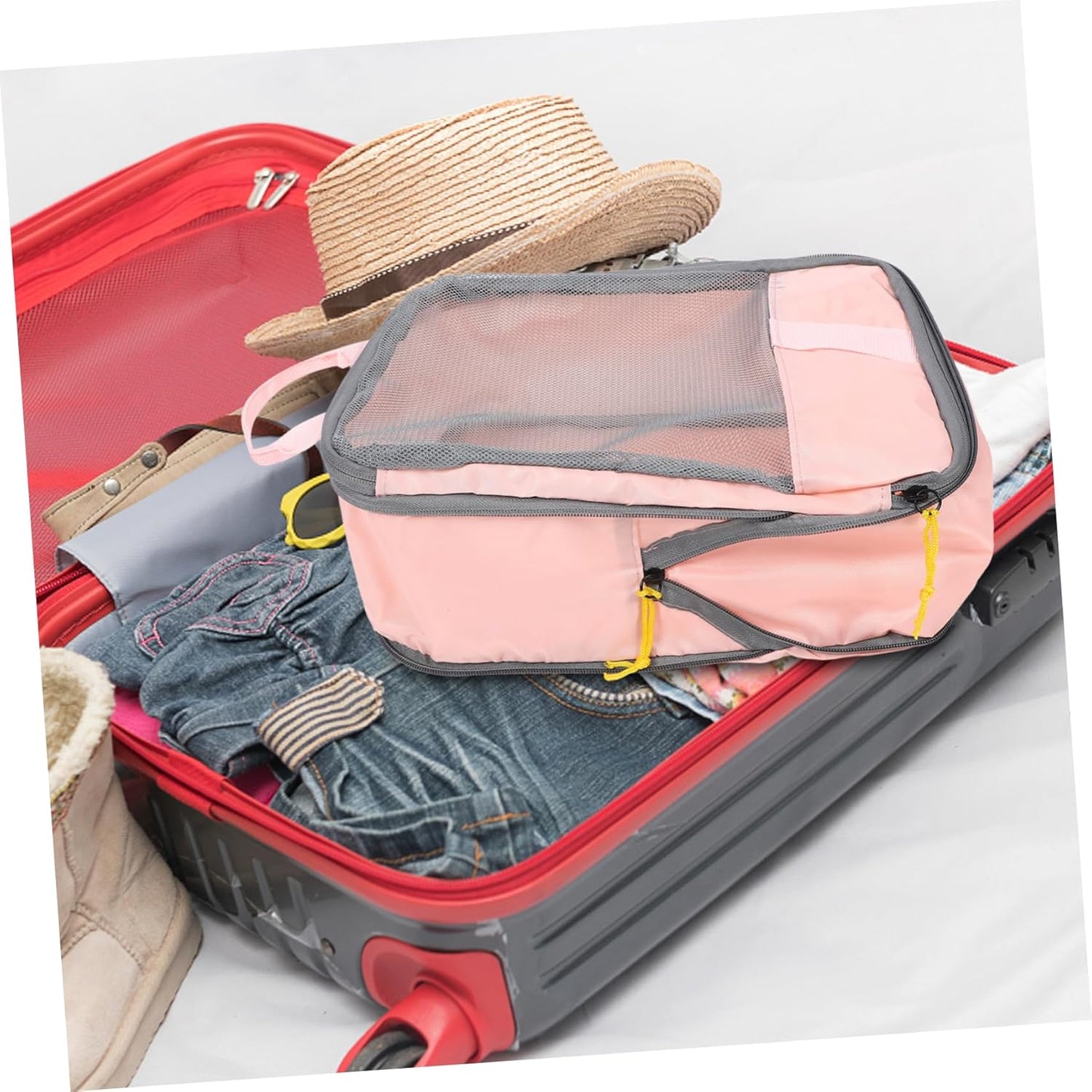 minkissy 3pcs Travel Packing Organizers Lightweight Compression Bags for Clothes Shoes and Underwear Storage Durable for Luggage Organization
