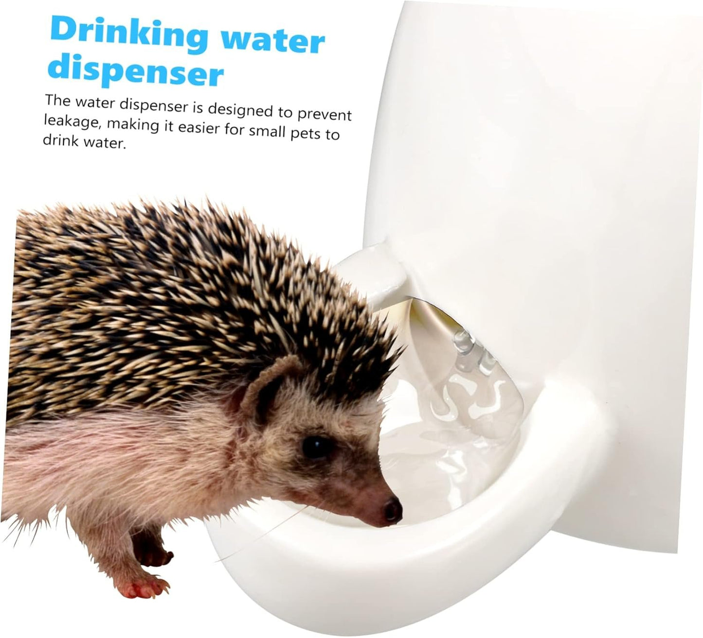 ERINGOGO 3Pcs Small Animal Feeding and Watering Set Durable Food Feeder Water Bottle for Hedgehog