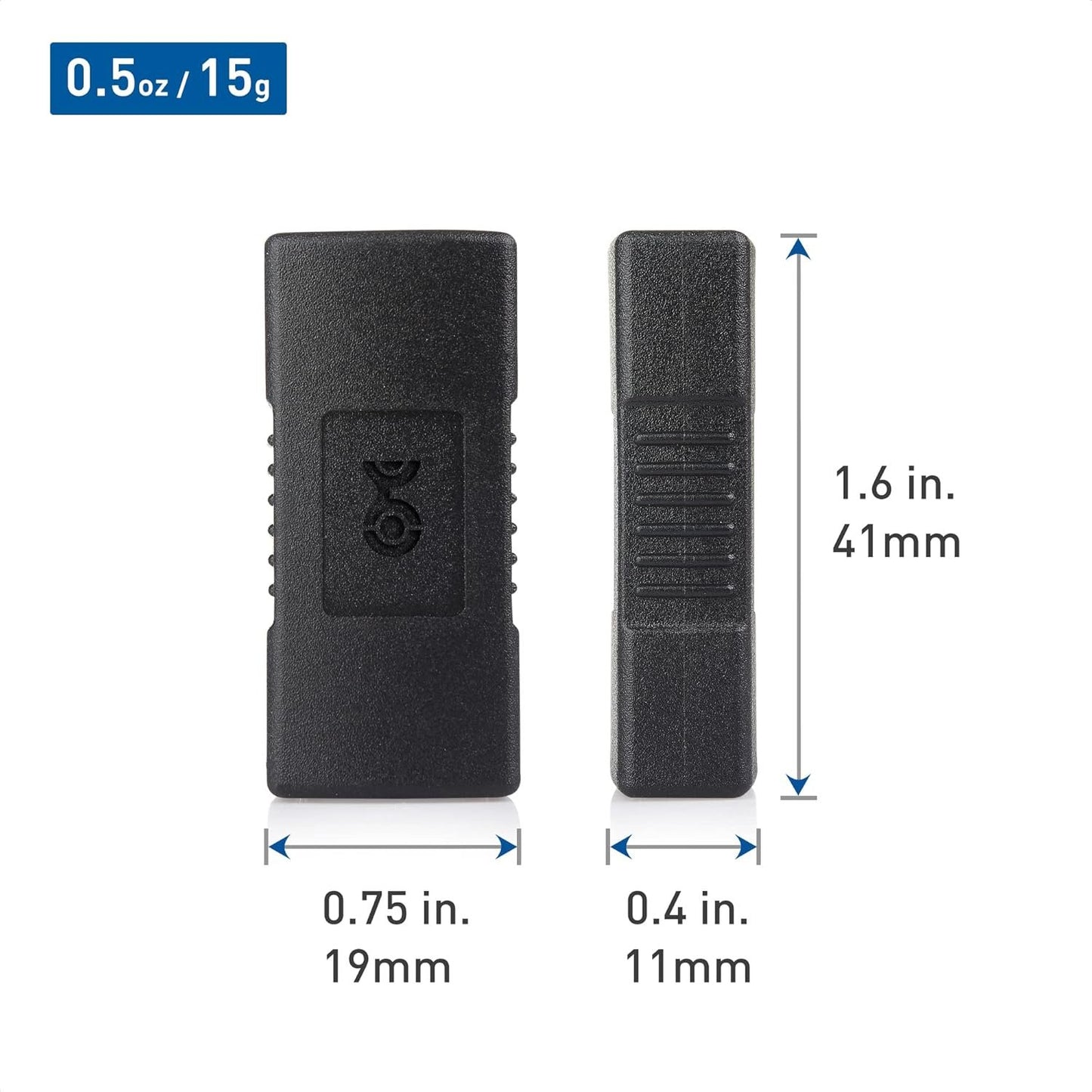 Cable Matters 2-Pack USB 3.0 Coupler USB Female to Female Adapter Gender Changer