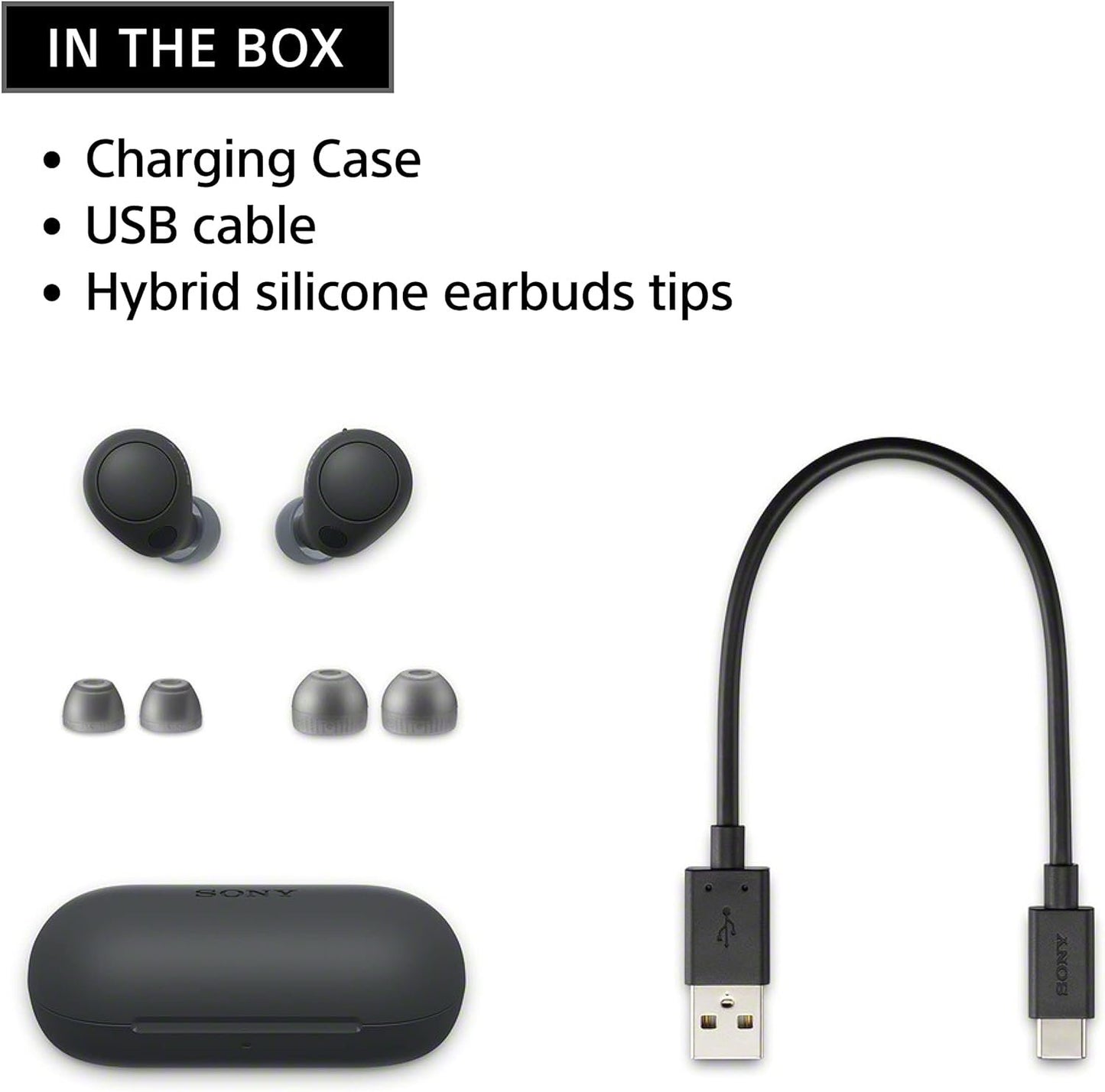 Sony WF-C700N Truly Wireless Noise Cancelling in-Ear Bluetooth Earbud Headphones with Mic and IPX4 Water Resistance, Black