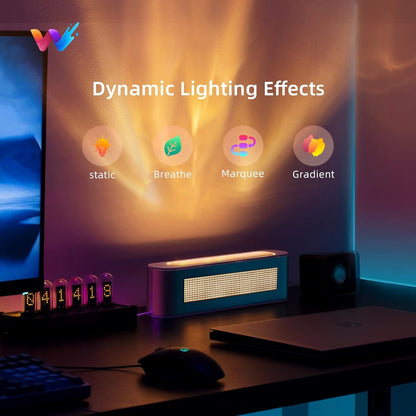 woohlab Smart LED Light Bar, RGBICW, 4 Light Beads, 64 sq.ft Coverage, Silver, Ideal for Room Decor, Gaming, TV Backlight, Ambient Lighting