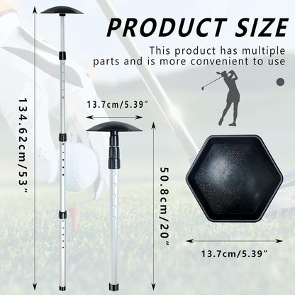 ZephyrCraft Golf Travel Bag Support Rod - Aluminum Adjustable 4 Telescoping Section, Golf Club Bag Accessories Support System with 5 Paragraph Adjustment for Ultimate Protection