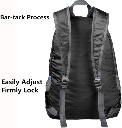 G4Free 20L Foldable Backpack Water Resistant Daypack for Outdoor Walking