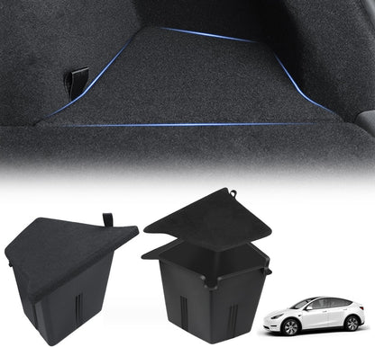 Yotsuba for Tesla Model Y Trunk Storage Bins, Rear Trunk Organizer Side Packets Tray for 2022-2024 Tesla Model Y 5-Seater (Newest Verion)