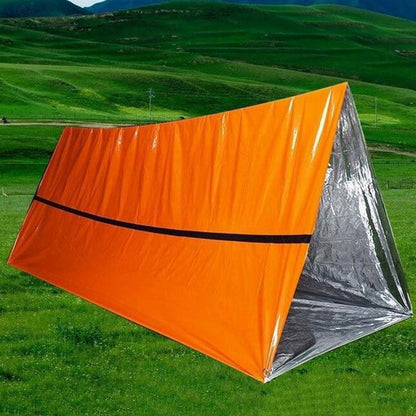 ALGONETO Emergency Tent Outdoor Survival Blanket Survival Blanket Insulation Blanket Simple Tent Orange Tent+Bag with Whistle
