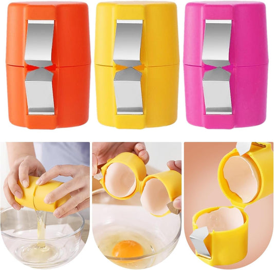 Egg Shell Opener, 3 Pack Egg Cracker Tool for Raw Eggs, Hard Boiled Egg Peeler Egg Cracking Tool Handheld Egg Slicer Kitchen Gadgets for Eggs Handheld Egg Slicer