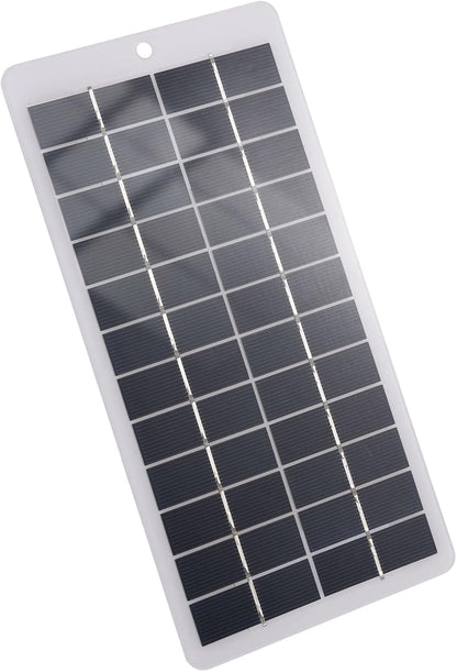 BERZO 5W 12V Solar Panel Portable Solar Power Polycrystalline Siliocone Solar Charger Mini High Efficiency Solar Module with Clips