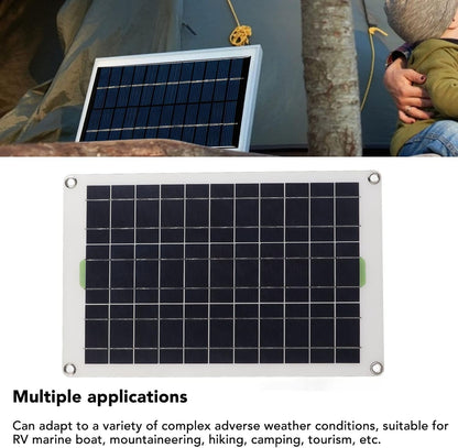 50W 12V/24V Solar Panel Kit, Monocrystalline Solar Panel Starter Kit with 30A Solar Charge Controller & Solar Cables for Home, RV, Boat, Marine, Caravan, Camper, Off Grid System