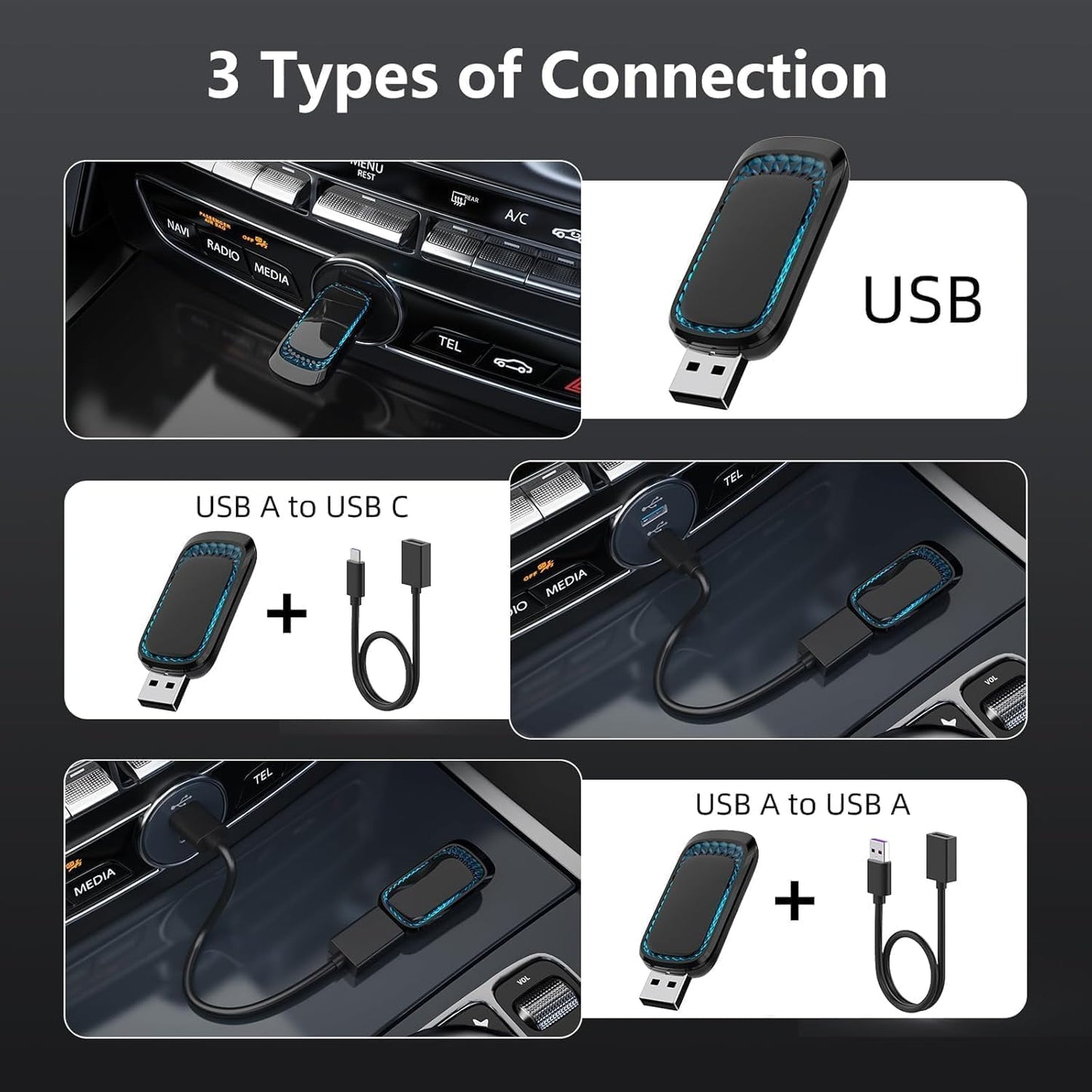 Wireless CarPlay Adapter for iPhone, 2024 Upgrade 2 in 1 Wireless Adapter CarPlay and Android Auto, Auto Connect, Wireless Car Play Adapter for Car CarPlay Wired Factory