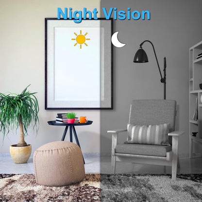 64GB Home Security Camera, 1080P Surveillance Camera, Indoor Camera with 10000mAh Battery, Night Vision, Motion Detection