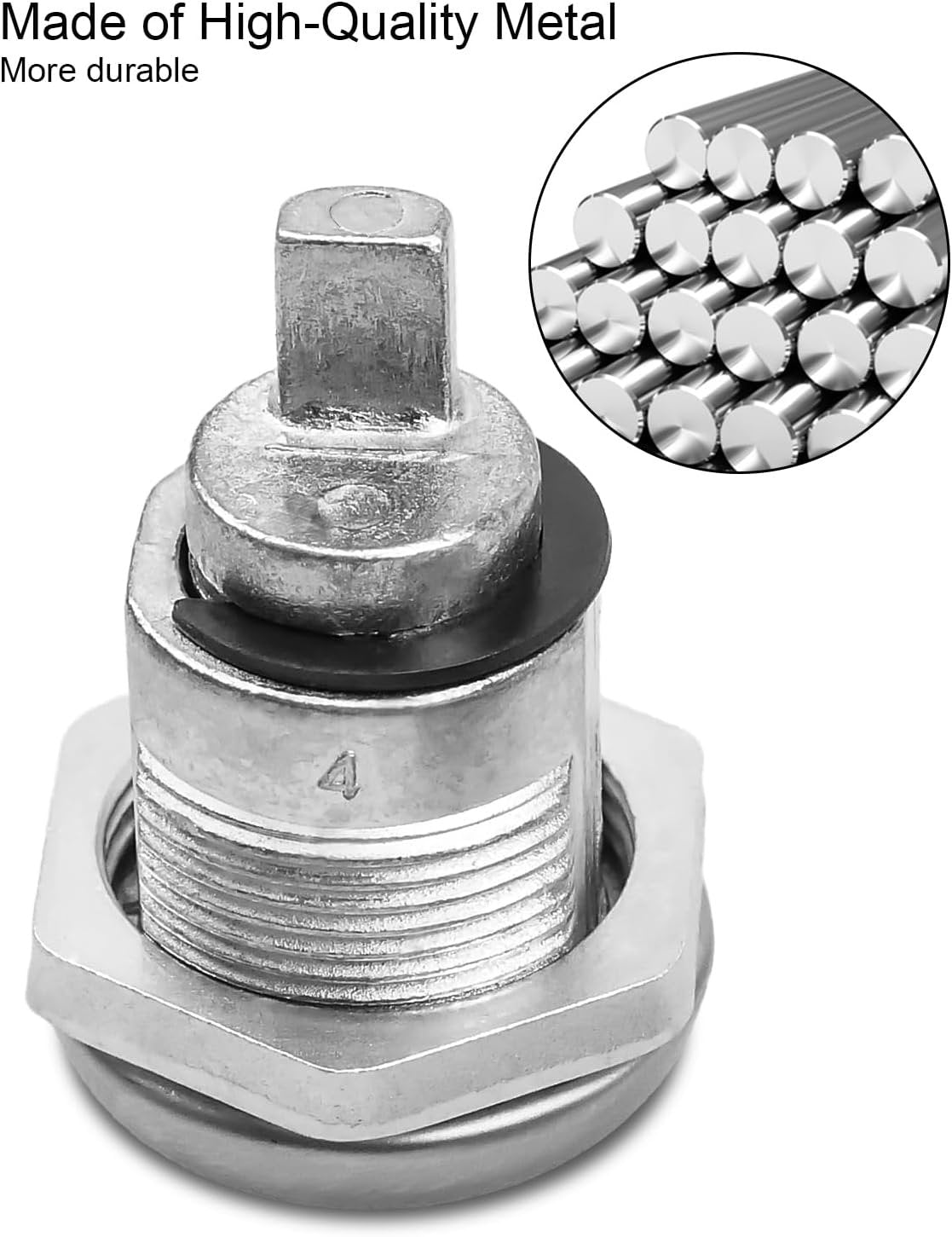 Tool Box Locks with Keys Fit for T-Handle Tool Boxes Lock Cylinder Length 5/8" Lock Body Diameter 23/32" Replacement Truck Toolbox 2 Lock Cylinder 4 Keys