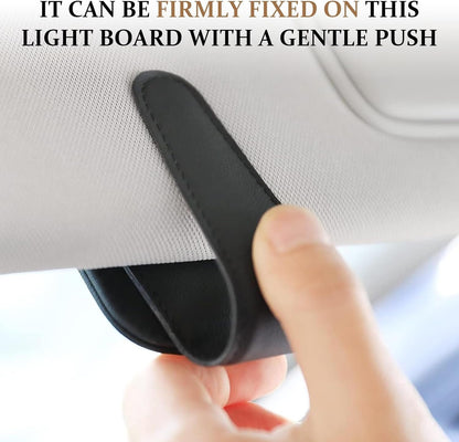 TUGUAI Sunglasses Holder for Car Visor 2 Packs, Glasses Clip for Cars,Auto Interior Accessories Universal for SUV Pickup Truck, Black