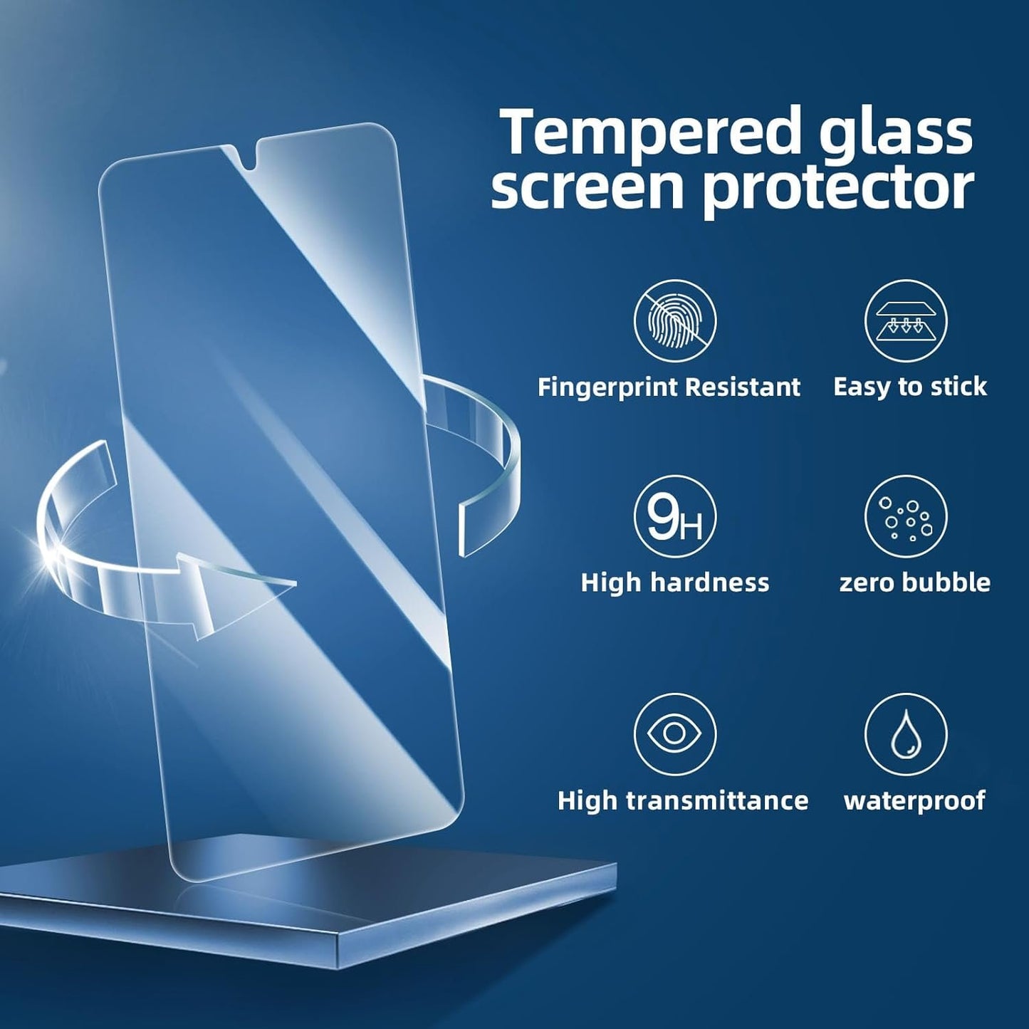 NEW'C 3 Pack Designed for Samsung Galaxy S24 Ultra (No for S24/S24 Plus) Screen Protector Tempered Glass,Case Friendly Scratch-proof, Bubble Free, Ultra Resistant