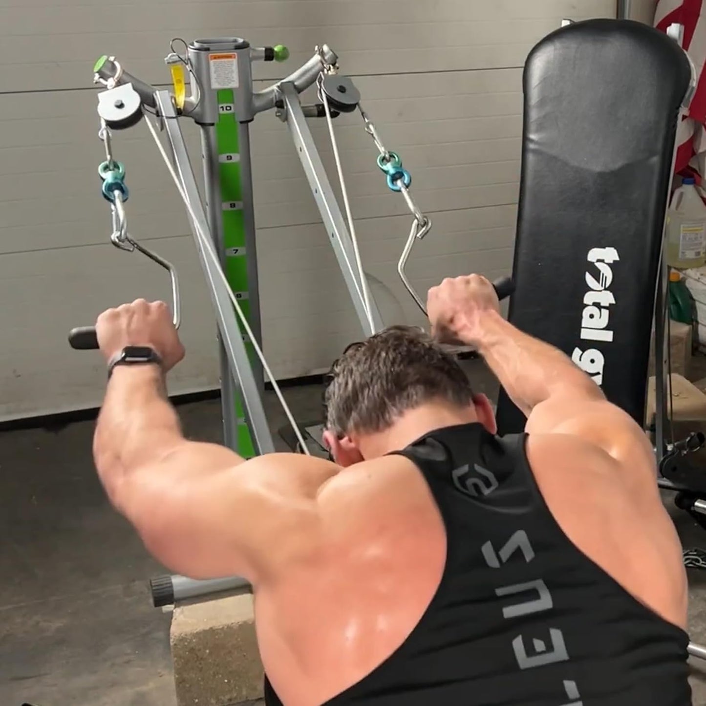 Total Gym APEX Versatile Indoor Home Workout Total Body Strength Training Fitness Equipment with 6, 8, or 10 Levels of Resistance and Attachments