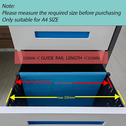 MerryNine A4 Suspension Files, 15PCS Polypropylene Filing Cabinet Suspension Files with Tabs and Card Inserts for School Home Work Office Organization