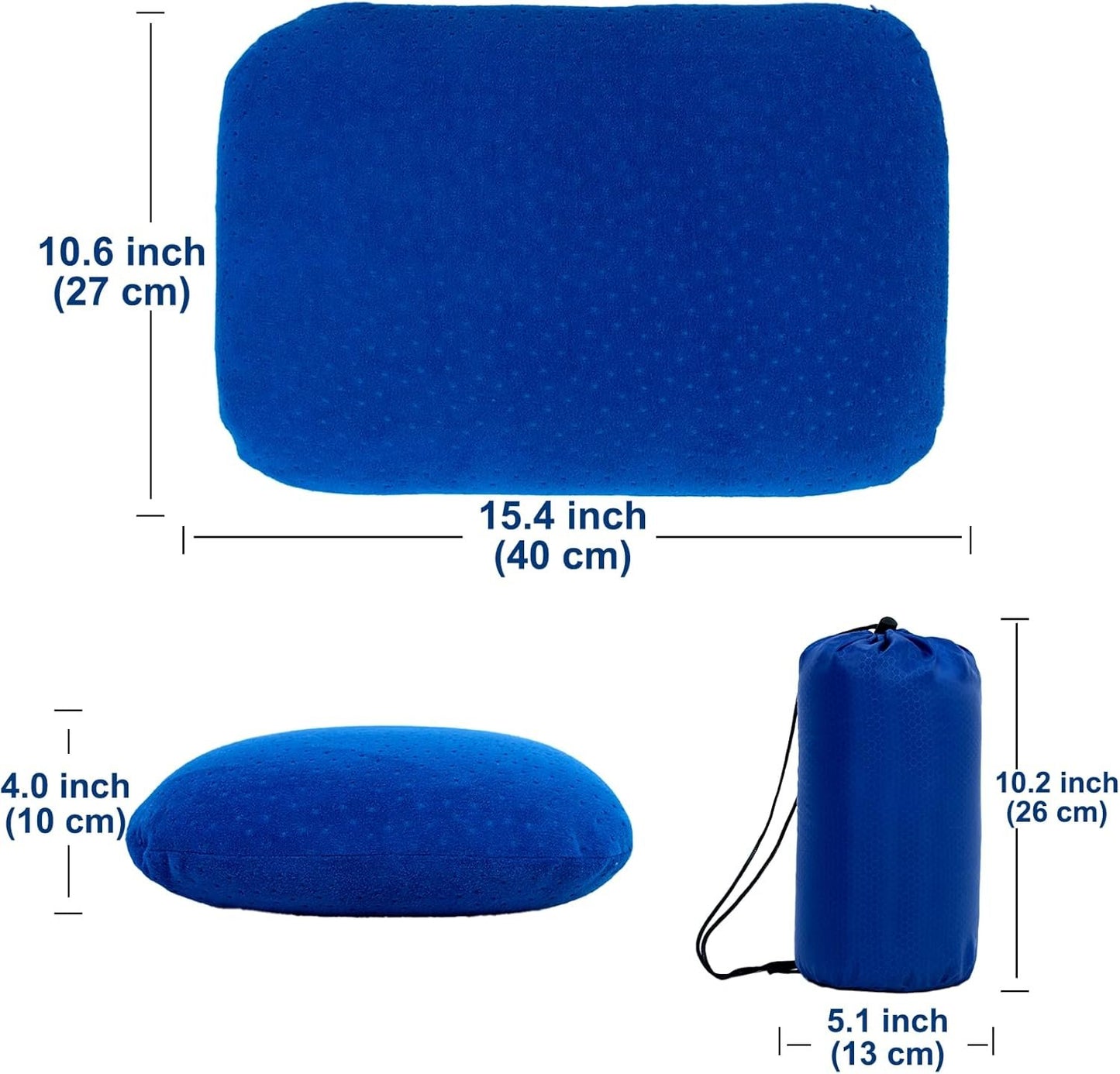 YOUMAKO Travel & Camping Lightweight Pillow - Memory Foam Travel Pillow for Adults Kids Outdoor Backpacking Hiking Gear with Travel Storage Bag