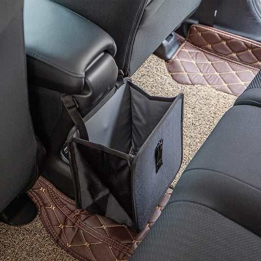 Foldable Trash Can, Hanging Waterproof Leakproof Storage Bag for Car With Large Capacity, Interior Accessories (Small)