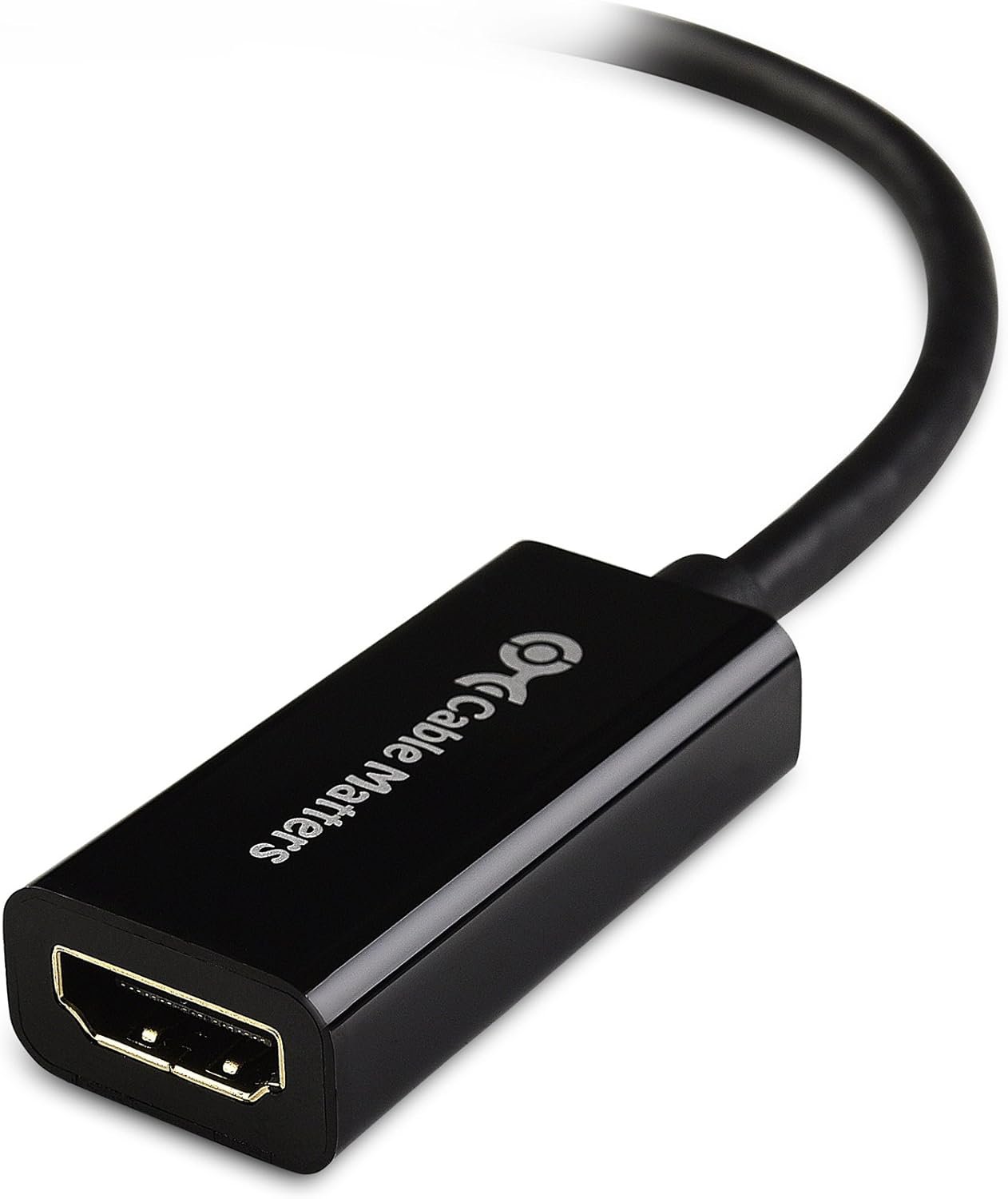 Cable Matters Mini DisplayPort to HDMI Adapter (Mini DP to HDMI), Thunderbolt and Thunderbolt 2 Compatible for MacBook Pro/Air, iMac, Surface Pro, Surface Book and More, Black