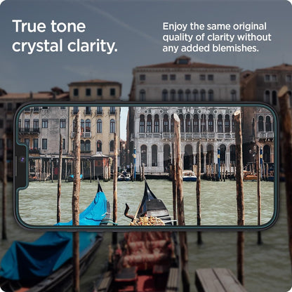 Spigen Tempered Glass Screen Protector [GlasTR EZ FIT] designed for iPhone 16e / iPhone 14 / iPhone 13 Pro/iPhone 13 [2 Pack]