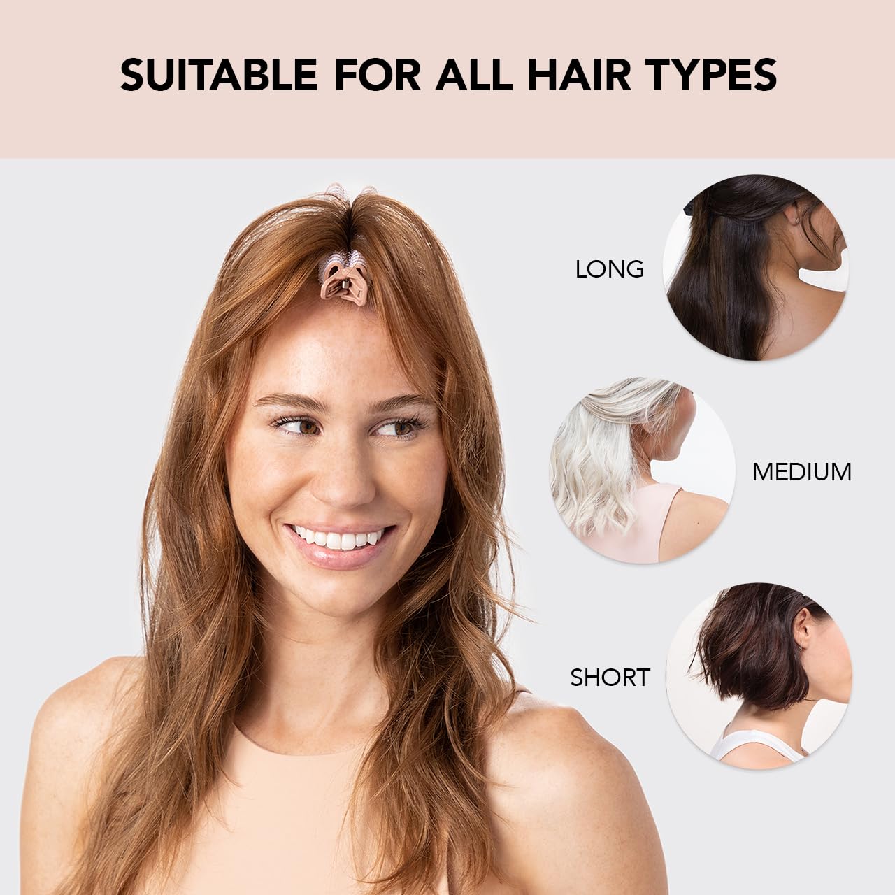 Kitsch Volumizing Hair Clips for Women - Hair Rollers for Volume & Curls - Volumizing Hair Products, Hair Roller Clips for Effortless Curls That Last - 2pc, Terracotta