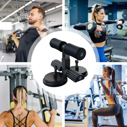 Sit-Up Aids, Suction Cup Sit Up Foot Holder 25.5x24x16cm, Adjustable Height Portable Workout Gear, Strength Training Tool with Non-Slip Handle, Fitness Aid for Abs Workout
