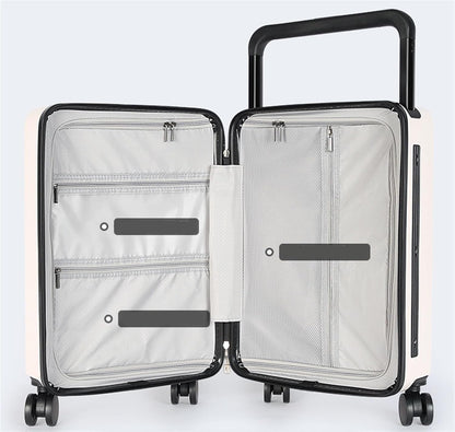Luggage 24 in Large Capacity Luggage Security Combination Lock Suitcase Wear-Resistant Luggage Trolley Suitcase (Color : Green, Size : 24Inch)