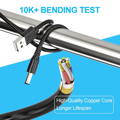 SoulBay USB Charging Cable to DC 5V Universal Power Cord with 13 pcs Adapters DC5V Charger Replacement for Tablet LED Light Massager Fan Speaker, Includes USB-C and Micro-USB Plug, 150 cm