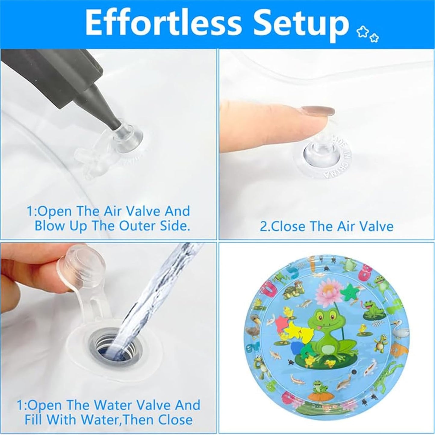 Generico Ocean Breeze Splashland Cat Toy, Ocean Breeze Splashland, Cat Water Mat with Fish, Water Sensory Play Mat for Cats, Cats Mats Toy Interactive for Indoor (D-60cm/25.6in)