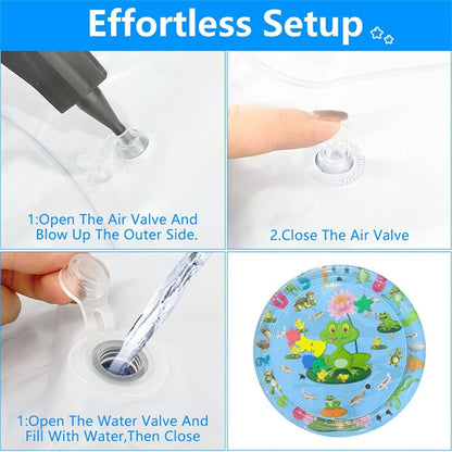 Generico Ocean Breeze Splashland Cat Toy, Ocean Breeze Splashland, Cat Water Mat with Fish, Water Sensory Play Mat for Cats, Cats Mats Toy Interactive for Indoor (D-60cm/25.6in)