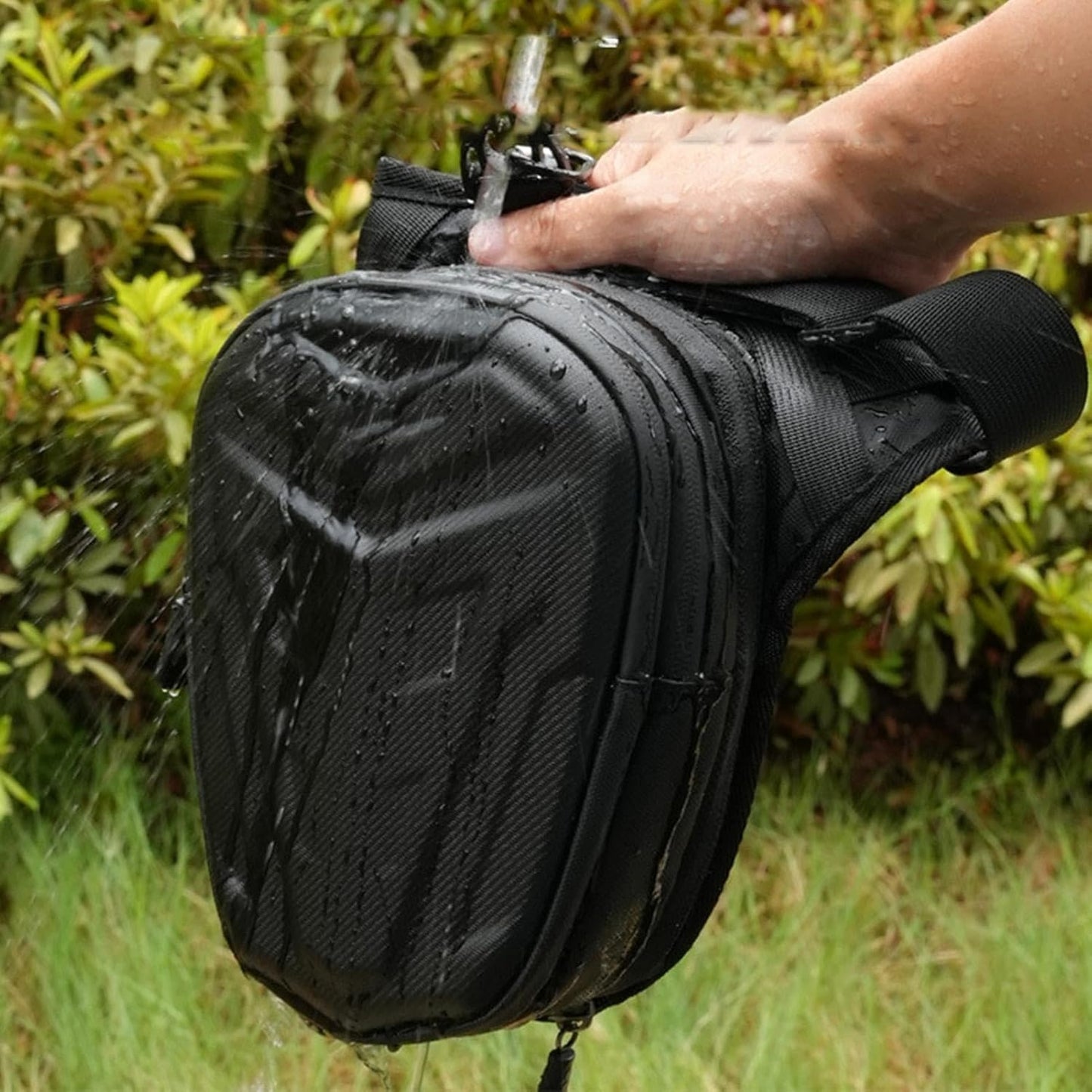 Motorcycle Leg Bag, Thigh Pouch Leg Strap, 3.7x9.8 Inches Shell Waterproof, Large Capacity Riding, Secure Waist Thigh Pack for Cycling Hiking, Camping Fishing, Travel Outdoor Gear