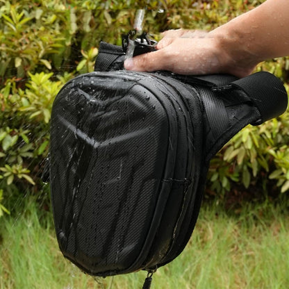 Motorcycle Leg Bag, Thigh Pouch Leg Strap, 3.7x9.8 Inches Shell Waterproof, Large Capacity Riding, Secure Waist Thigh Pack for Cycling Hiking, Camping Fishing, Travel Outdoor Gear