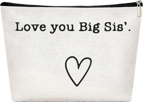 Best Sister Ever Travel Bag Toiletry â€“ Best Sister Ever Large Organizer Sister | Portable Travel Toiletries Hygiene Bag, Funny Christmas Birthday Makeup Cosmetic Bag, Stylish Design for Women