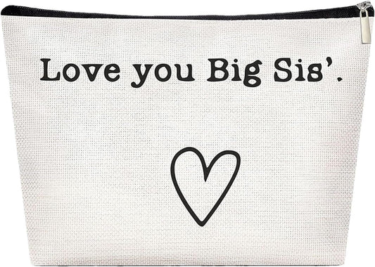 Best Sister Ever Travel Bag Toiletry â€“ Best Sister Ever Large Organizer Sister | Portable Travel Toiletries Hygiene Bag, Funny Christmas Birthday Makeup Cosmetic Bag, Stylish Design for Women