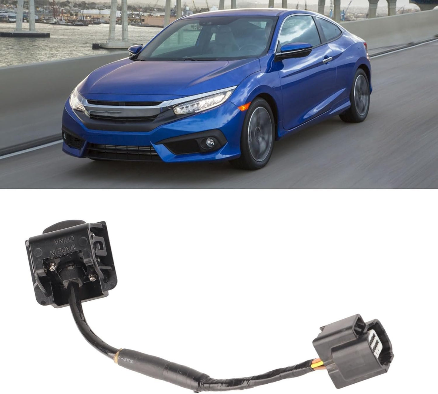 Camera di parcheggio inversa, IP68, impermeabile, trasparente, per FC 10 dal 2016 al 2019, ricambio diretto, adatto per la camera di parcheggio Auxiliary