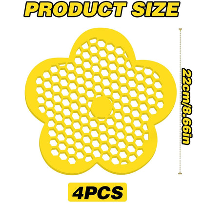 4Pcs Floating Bee Feeder 8.66in Flower Watering Station, Butterfly Waterer EVA Material for Outdoor Garden Bee Feeding Décor Thirsty Pollinators Flower Shape