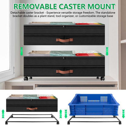 2Pack Under Bed Storage with Wheels, Scalable Under Bed Shoe Storage Containers, Clothes Organizer & Bedroom Furniture Organizers,Foldable Home Storage Bins for Bedroom Organization