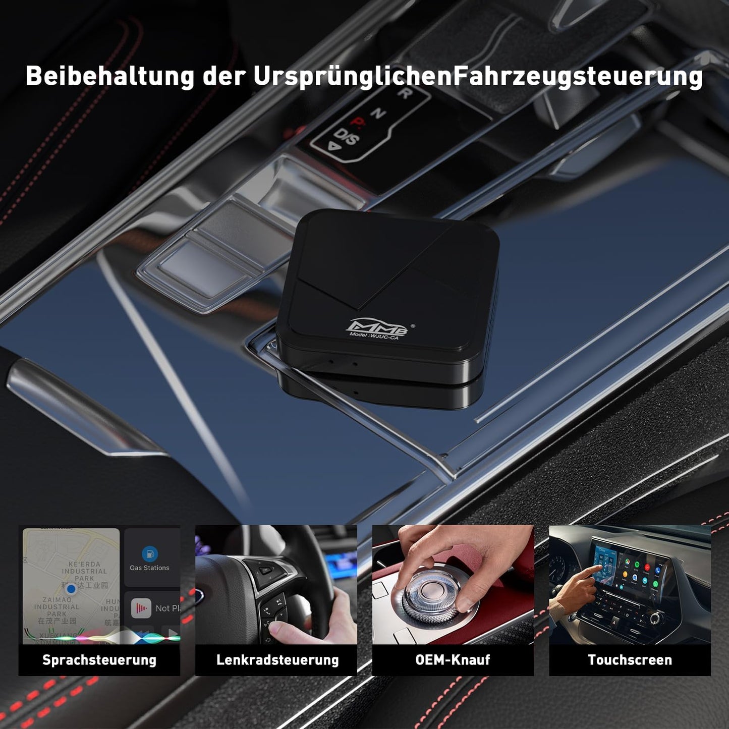 MMB Wireless CarPlay/Android Car Adapter Wireless 2 in 1 Converts Wired to Wireless Compatible with iOS 10+ and Android 11.0+, for Vehicles with Carplay/Android Car Wired