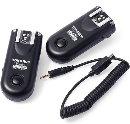 Yongnuo RF-603 N II â€“ 2 Wireless Trigger Kit for Nikon Cameras (2.4 GHz, 120 m, AAA), Black