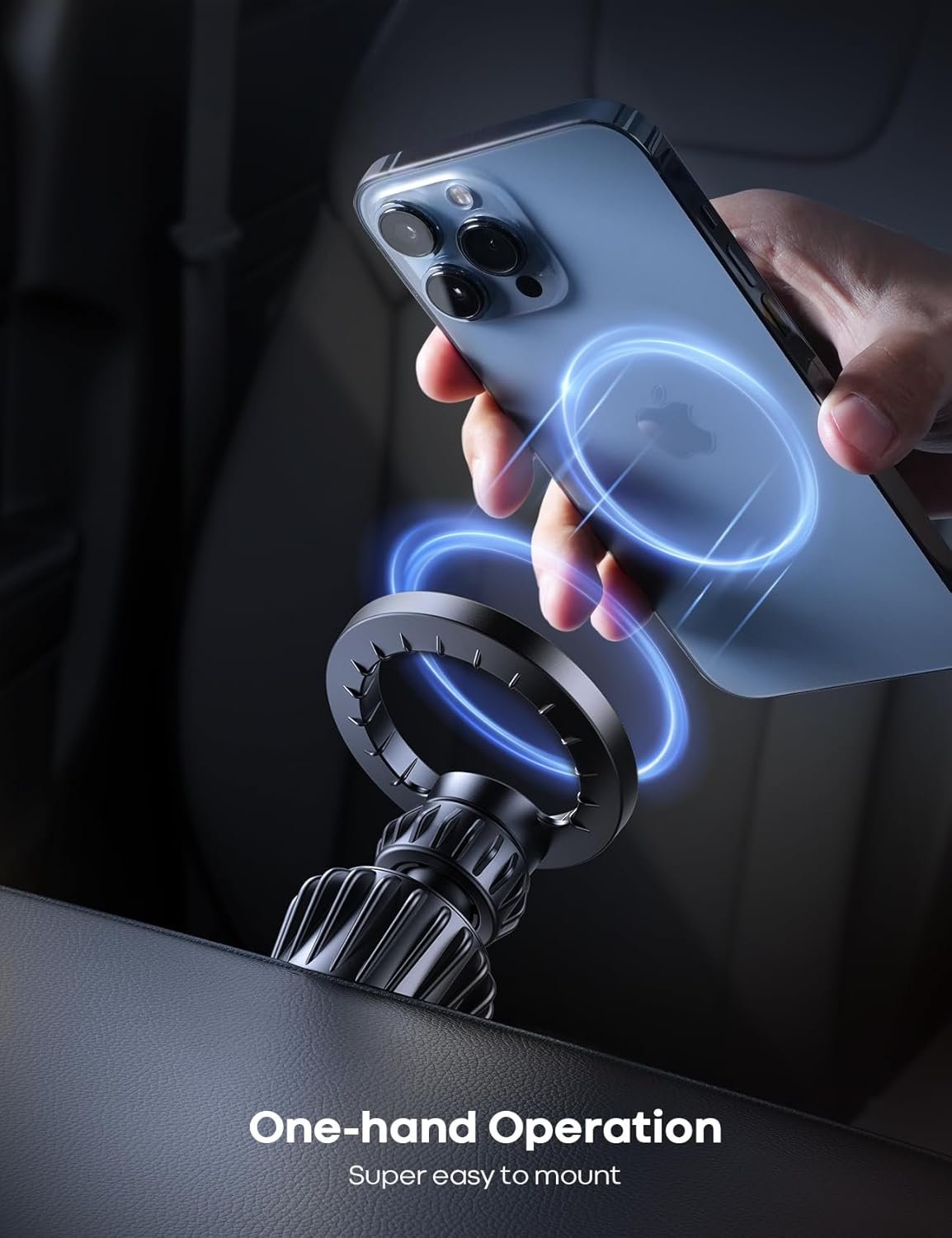 Lamicall for Magsafe Car Mount Holder -【20 Strong Magnets】 Magnetic Phone Holder for Car Phone Mount Dash 360 Cell Phone Holders for Your Car Accessories, Women Men iPhone 16 Pro Max 15 14 13 12 Plus