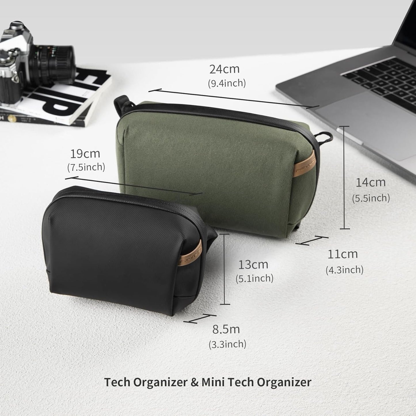 PGYTECH Mini Tech Accessories Pouch Waterproof Small Electronics Organizer Bag Tech Organizer Pouch for Cables, Phone Batteries, Photography SD Card