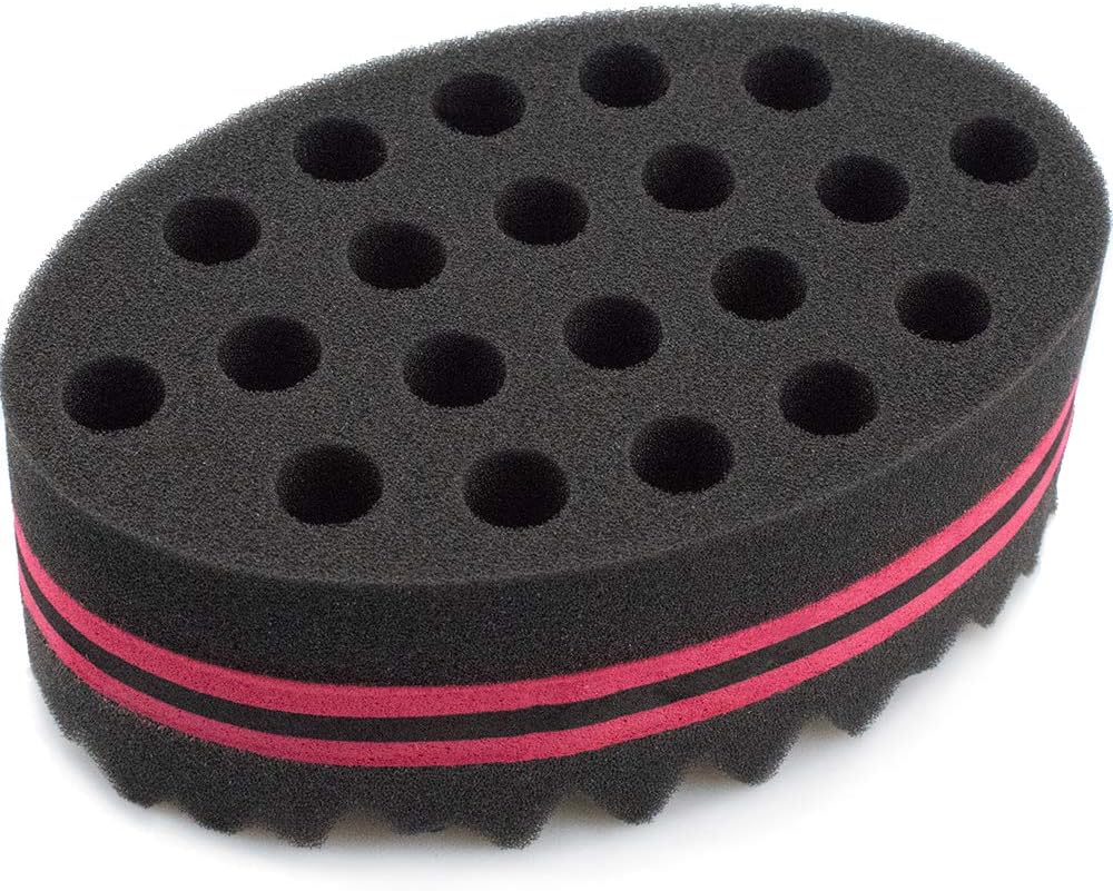 Hair Magic Twist Sponge: Two-Sided Dread Afro Coil Barber Tool for Curling and Waving Men's and Women's Long/Short Hair, 1 Pc