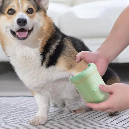 Apujent Dog Paw Washer | Pet Muddy Foot Cleaning Cup - Non-Slip Portable Paw Cleaner for Dogs, Fits Small Medium Large Breeds, Daily Grooming for Post-Walk Cleaning, Travel