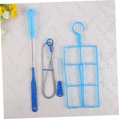 BRIGHTFUFU 4pcs Portable Hiking Water Bag Cleaning Brush Set Collapsible Water Reservoir Cleaner Essential Cleaning Supplies for Outdoor Camping Hiking and Backpacking